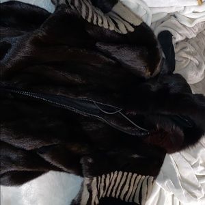 Mink coat with minor tear
